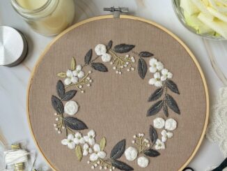 brown and black round wooden table