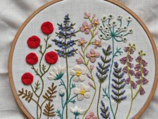 découvrez notre collection d'embroderies florales, alliant délicatesse et créativité pour sublimer vos vêtements et accessoires.